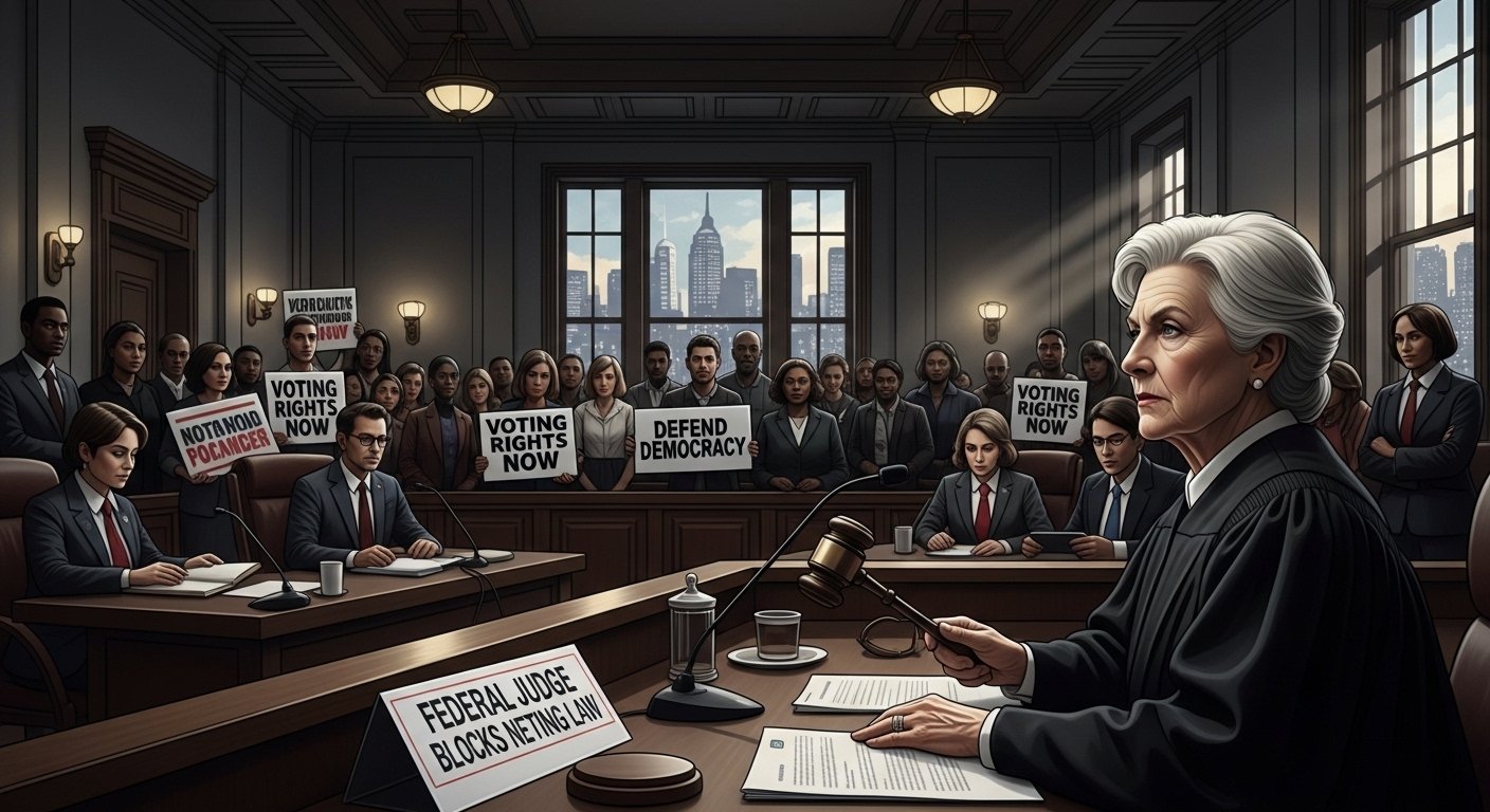 Federal Judge Blocks New Law That Critics Say Restricts Voting Rights in Multiple States