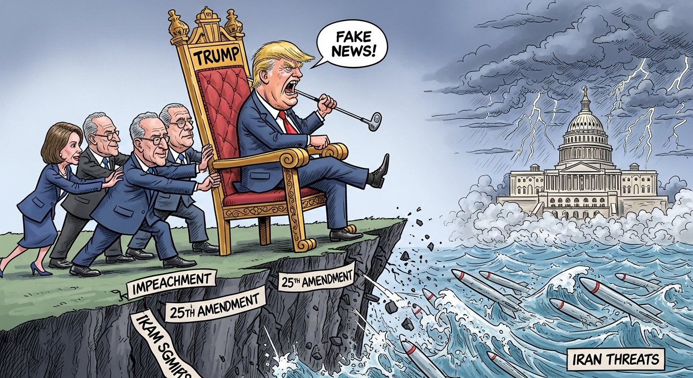 Democrats Push for Trump’s Removal Over Iran Threats, Raising Impeachment and 25th Amendment Debate