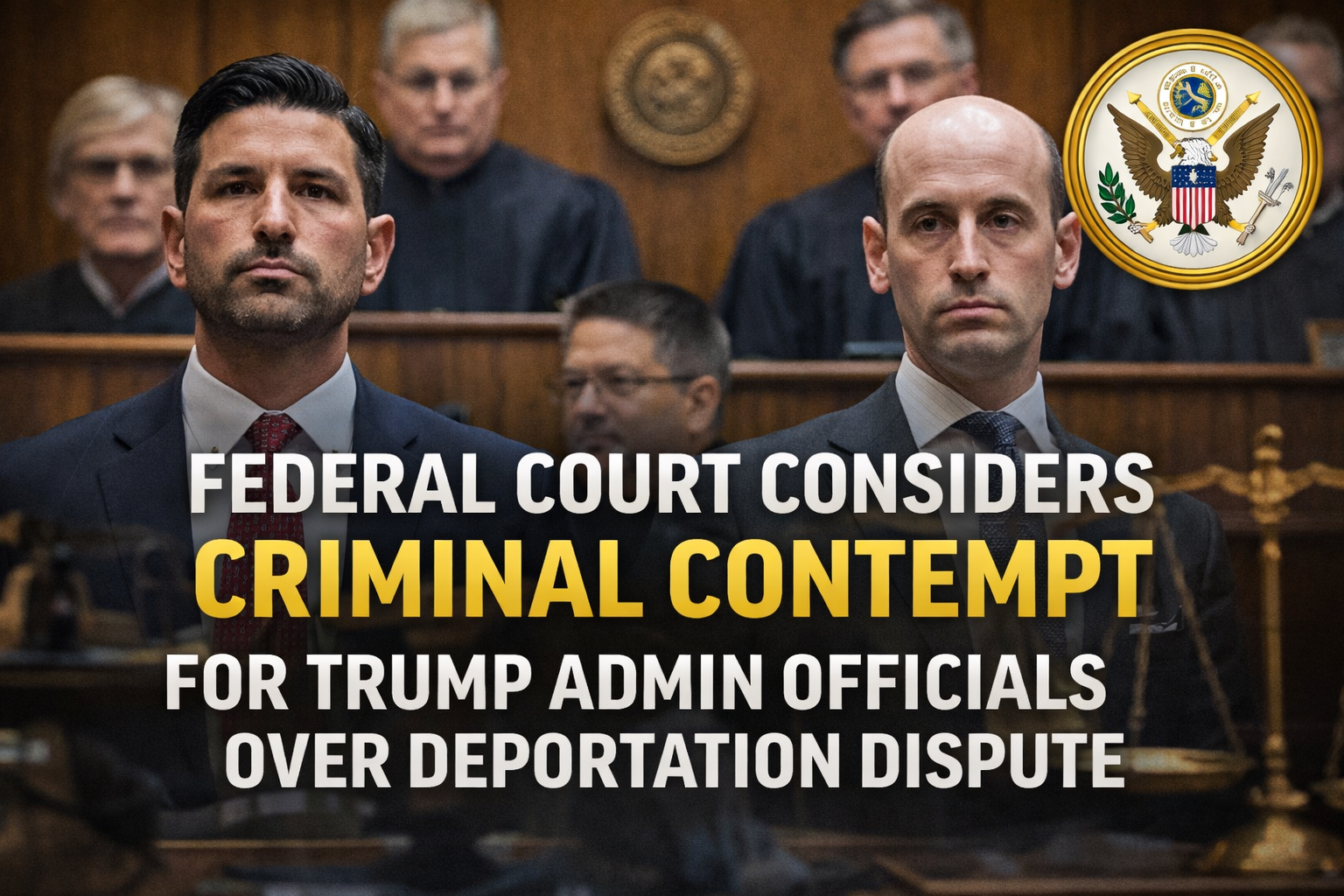 Federal Court Considers Criminal Contempt for Trump Administration Officials Over Deportation Dispute