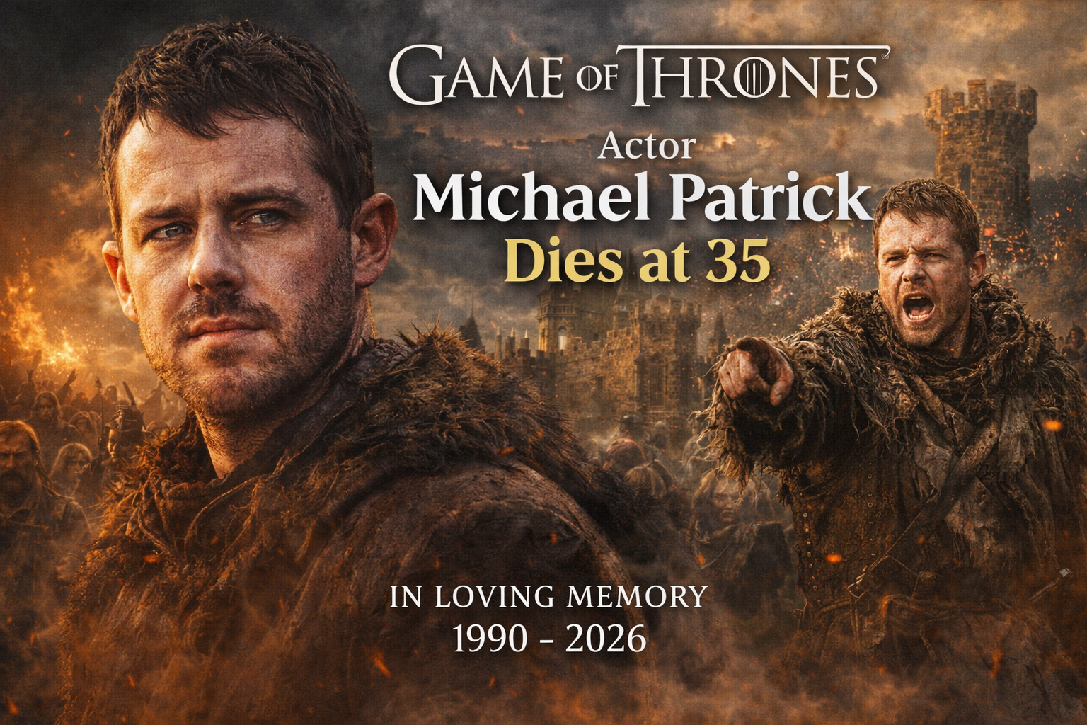 ‘Game of Thrones’ Actor Michael Patrick Dies at 35