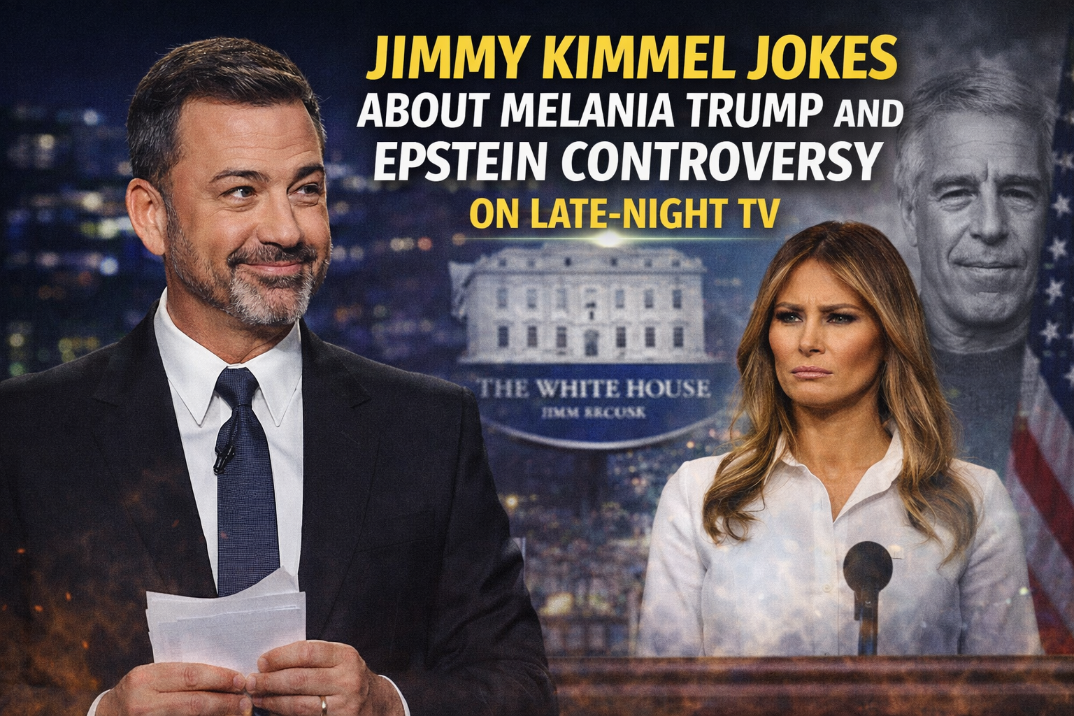 Here is a **clear rewritten summary of the article** you shared from *The New York Times*, written in a neutral news style for general readers. --- # Jimmy Kimmel Jokes About Melania Trump and Epstein Controversy on Late-Night TV Late-night host Jimmy Kimmel addressed the growing controversy involving Melania Trump and the late financier Jeffrey Epstein during a recent episode of his show, adding comedic commentary to a political story that has dominated headlines in Washington. The segment aired shortly after the first lady delivered a rare public statement from the White House denying any connection to Epstein, the convicted sex offender whose network of wealthy and influential associates has remained a subject of public scrutiny. ## Kimmel’s Late-Night Monologue During his opening monologue on **Jimmy Kimmel Live**, Kimmel joked about the unusual timing of Melania Trump’s public remarks. He pointed out that the first lady’s appearance seemed unexpected, noting that even President Donald Trump reportedly said he had not been aware she would make the statement beforehand. Kimmel’s remarks framed the moment as unusual political theater, suggesting that the surprise speech added another dramatic twist to the ongoing Epstein story. Like many late-night hosts, Kimmel used satire to comment on the situation, mixing humor with criticism of political figures involved in the controversy. ## Melania Trump’s Rare Public Statement The jokes came after Melania Trump delivered a formal address at the White House denying rumors that linked her to Epstein. She firmly rejected claims that she had any relationship with him or his associate Ghislaine Maxwell. Melania said the allegations were **“baseless lies”** and insisted she had never been involved in Epstein’s crimes. She also said she had never been introduced to her husband by Epstein and was not one of the victims in the case. In the statement, she acknowledged that she and Donald Trump had occasionally attended the same social events as Epstein years ago in New York and Palm Beach but said those encounters did not indicate any relationship. ([https://www.kold.com][1]) ## Calls for Congressional Hearings During the speech, Melania Trump also called on Congress to hold public hearings so that Epstein’s victims could share their stories in a formal setting. She said allowing survivors to testify openly would help bring clarity and accountability to a case that has long been surrounded by speculation and unanswered questions. ## Late-Night Comedy and Politics Kimmel’s commentary highlights how late-night television frequently responds to major political moments. Programs like **Jimmy Kimmel Live**, **The Daily Show**, and other comedy talk shows often use satire to discuss political controversies and current events, bringing those stories to audiences in a more informal way. In this case, the Epstein scandal — already one of the most widely discussed political stories in the United States — quickly became material for late-night comedians. ## Why the Story Is Getting Attention The renewed focus on Epstein has been fueled by newly released documents and continuing questions about connections between the financier and powerful figures in politics, business, and entertainment. Although Epstein died in 2019 while awaiting trial, investigations and document releases have kept the case in public conversation for years. Melania Trump’s decision to address the issue publicly — something she rarely does — brought fresh attention to the controversy and sparked reactions across media, including Kimmel’s monologue. --- ✅ If you want, I can also: * Turn this into a **1,500-word SEO news article** * Write a **YouTube news script about Jimmy Kimmel’s comments** * Create **SEO title, meta description, and tags for Google News ranking**. [1]: https://www.kold.com/2026/04/09/melania-trump-delivers-statement-white-house-denying-ties-epstein-knowledge-his-crimes/?utm_source=chatgpt.com "Melania Trump delivers statement at White House denying ties to Epstein and knowledge of his crimes"