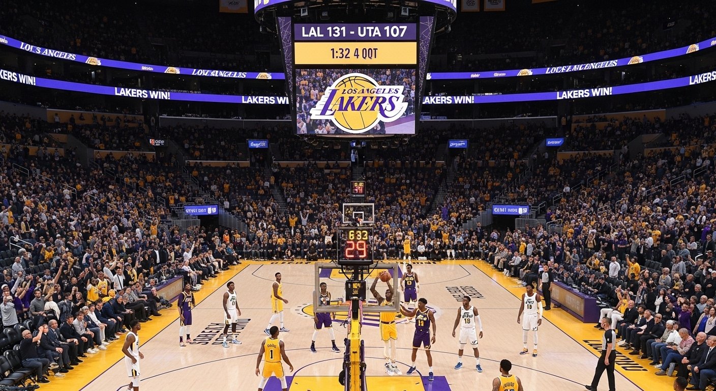 Lakers Defeat Jazz 131–107: Dominant Offensive Night Powers Los Angeles