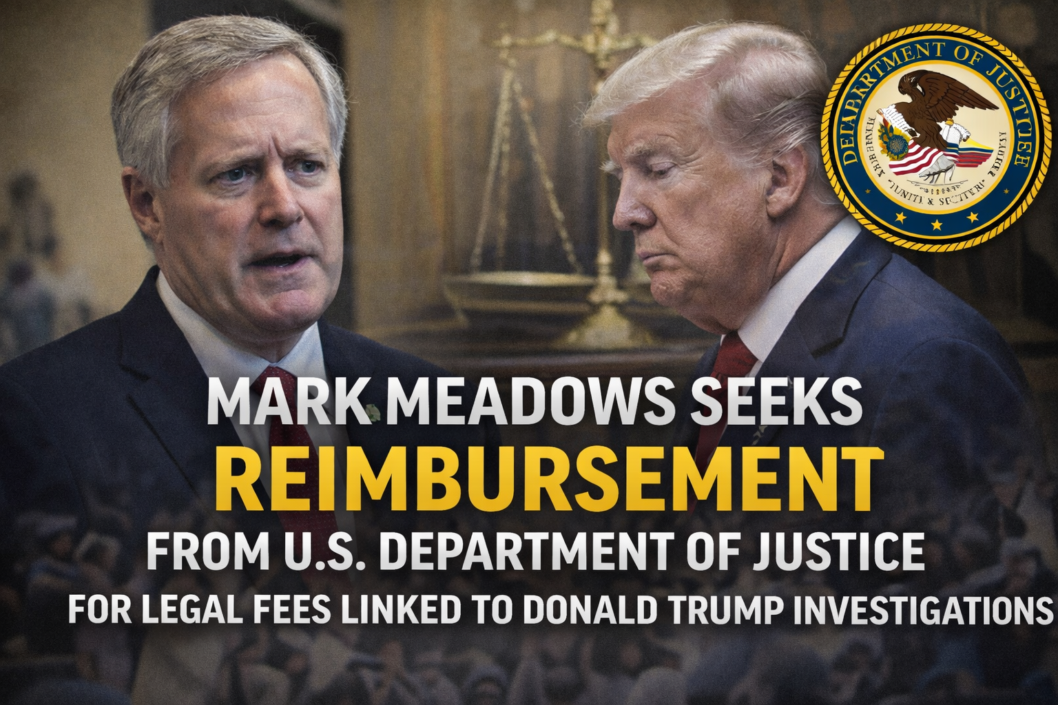 Mark Meadows Seeks Reimbursement From U.S. Department of Justice for Legal Fees Linked to Donald Trump Investigations