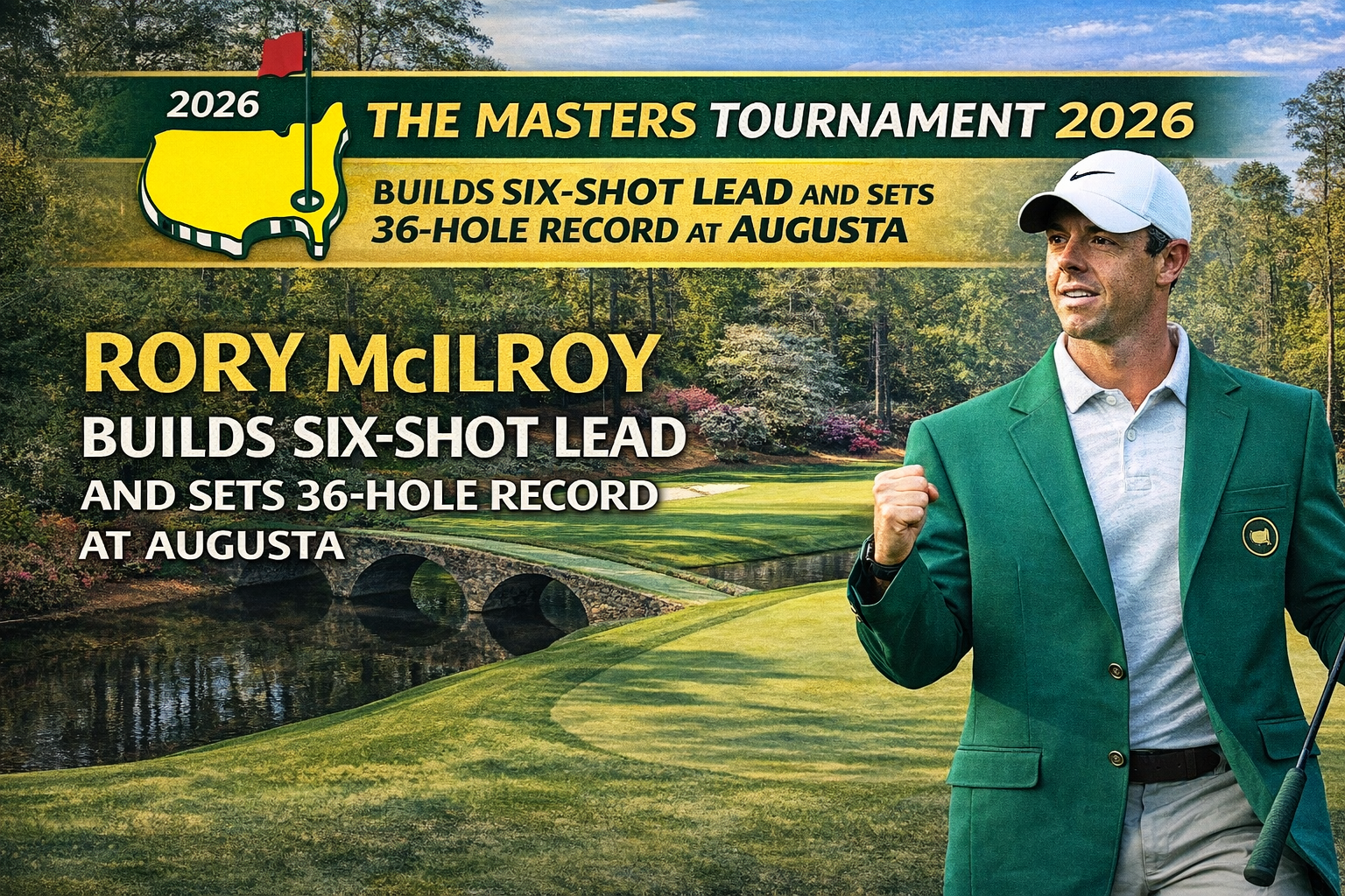 The Masters Tournament 2026: Rory McIlroy Builds Six-Shot Lead and Sets 36-Hole Record at Augusta